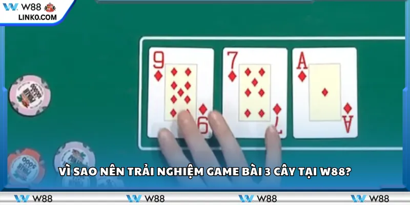 Vì sao nên trải nghiệm game bài 3 Cây tại W88?